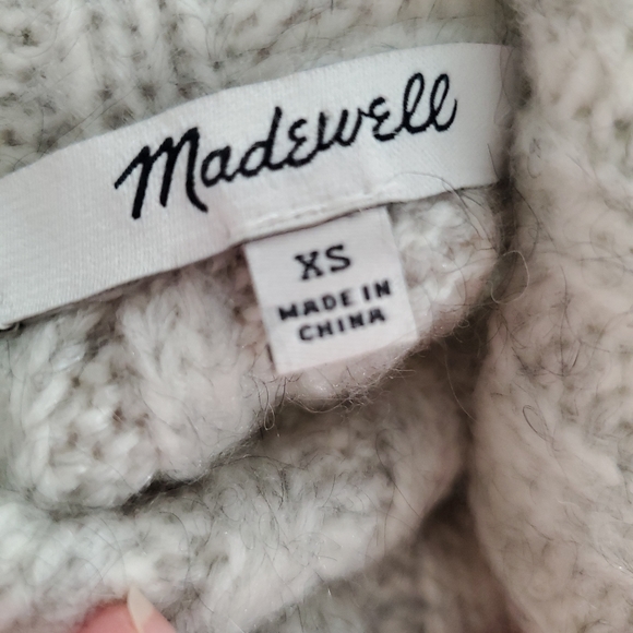 Madewell Snowbound Drawstring Pullover Sweater Turtleneck Size XS Mohair Wool. - Picture 11 of 12